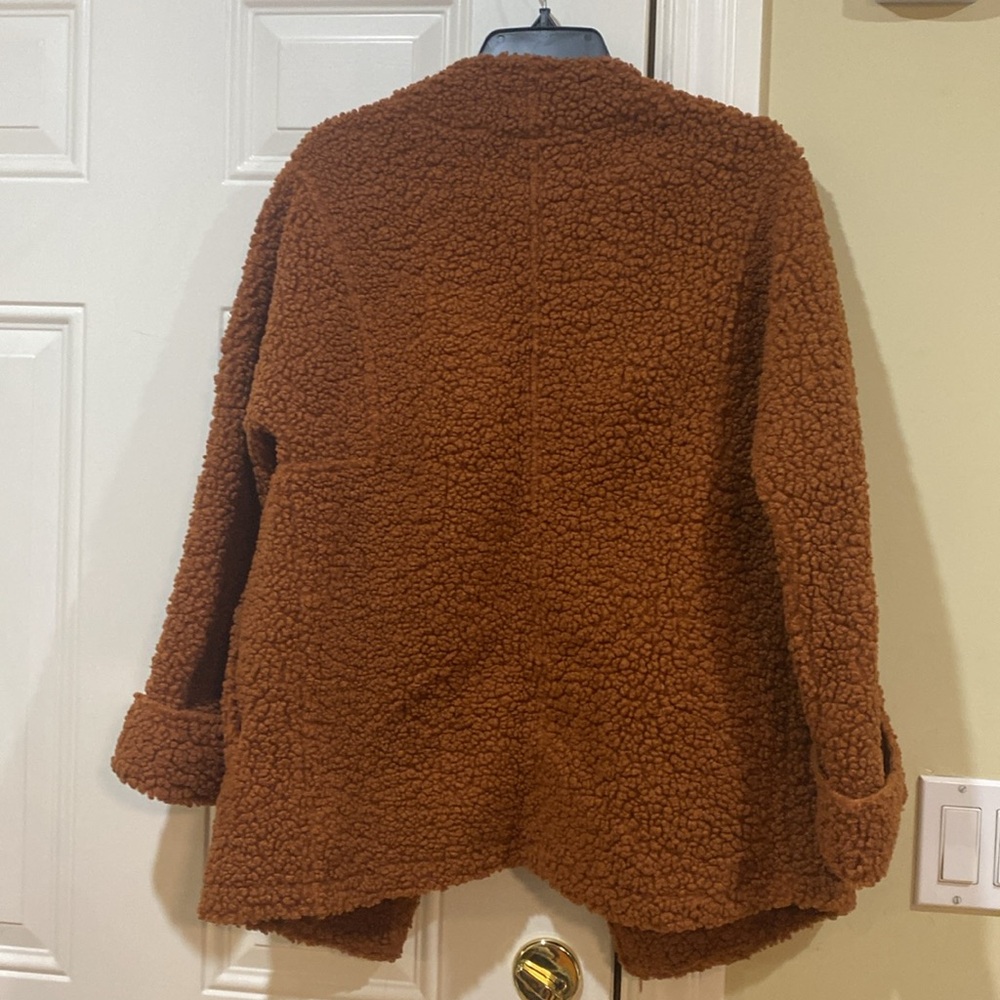 New Vici Ellison Rust Fall Teddy Jacket with pockets - Picture 13 of 14